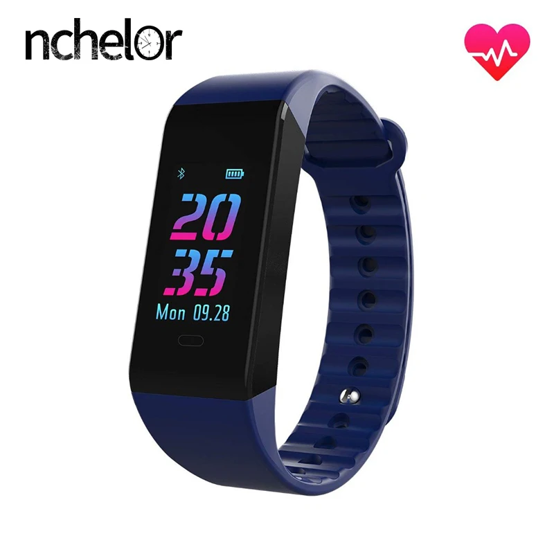 

Bluetooth Smart Bracelet Fitness Tracker Dynamic Heart Rate Monitoring Smart Band with 0.96 inches TFT Color Screen for IOS