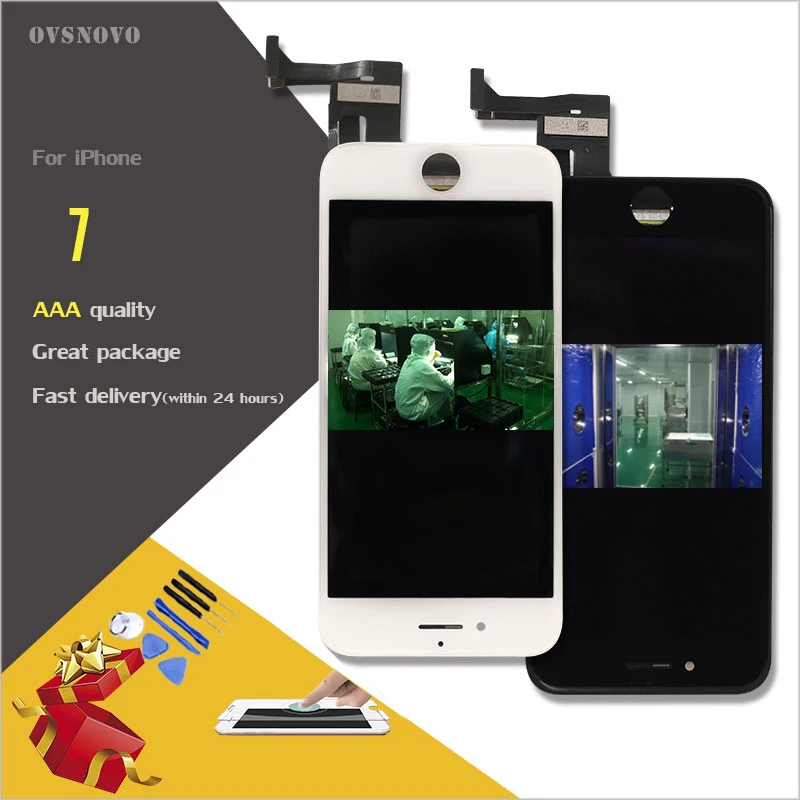 AAA для iPhone 7 ЖК-дисплей с сенсорным дигитайзером Ecran 6 6S Pantalla панель 5 5S Replacment