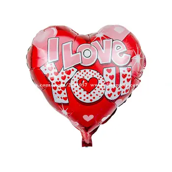 

Free shipping 30PC 18 inch I LOVE YOU Heart Balloon Wedding Marry Aluminum Decorative boda casamento Ballons helium for party