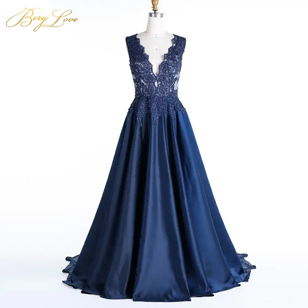 plus size navy evening gowns