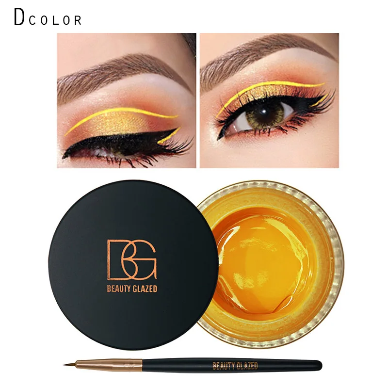 

2018 brand new colorful mattte eyeliner gel set eye liner creamy 6 color yellow red black white eyeline eye makeup cosmetics