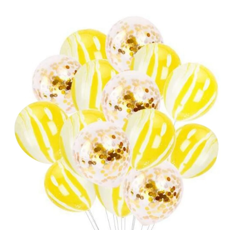 15 шт. розовые/черные/золотые вечерние конфетти-шарики для свадьбы, украшения для детского душа с лентой