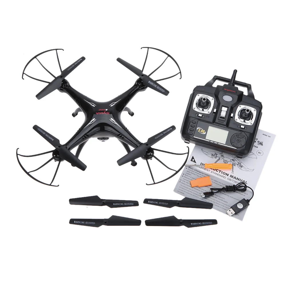 Syma X5SC X5SC-1 4CH 2,4G 6-axis Gyro RC Quadcopter Drone с 2.0MP HD Камера - Цвет: Черный