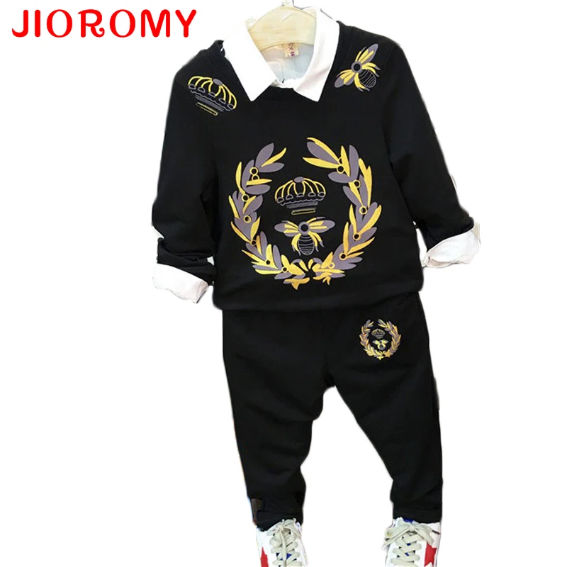 

2017 Spring Boys Clothing Set Tops + Pants 2pcs Letters Printed Long Sleeve T-shirt Kids Apparel Children's Clothing Suits