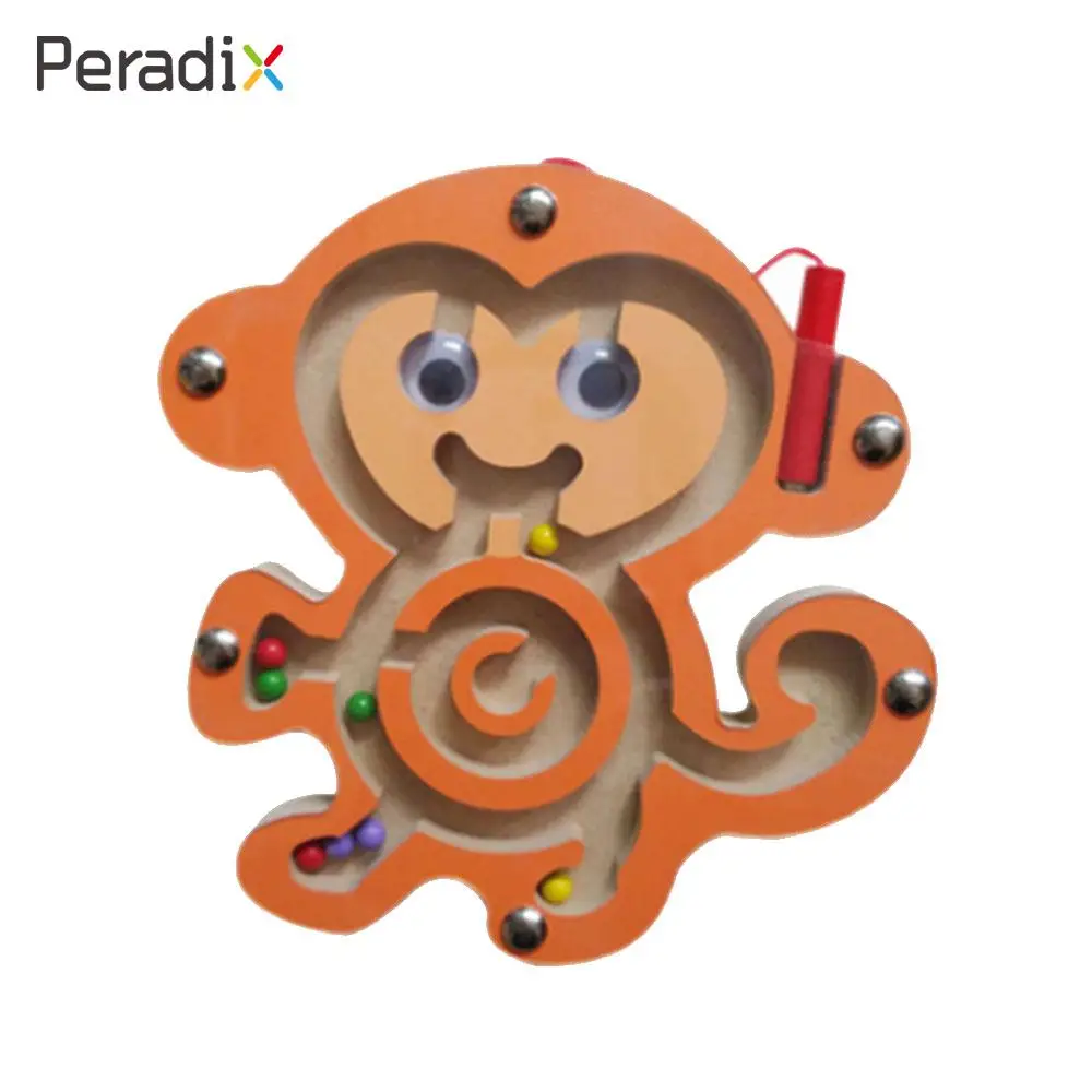 Children /'s gift Magnetic Maze Wooden Walk Bead Animal Maze Educational Toys