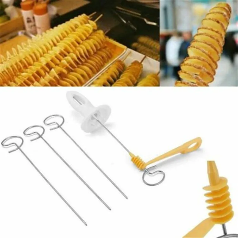 

Spiral Potato Cutter Slicer Twist Shredder Spiral Potato Chips Potato Tower Making Cooking Tools Vegetable Cutter