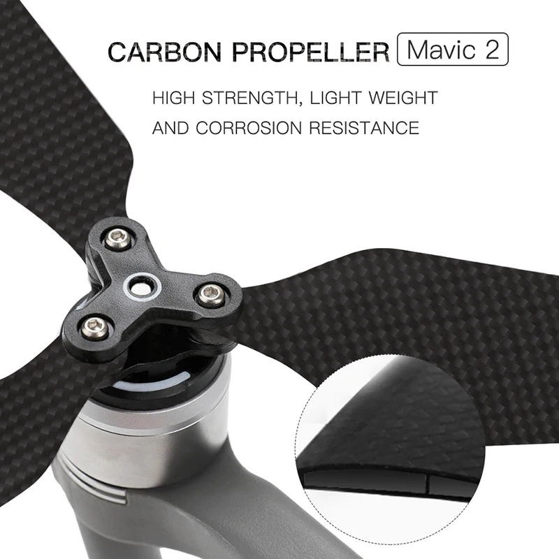Углеродное волокно три лопасти 8743 пропеллер складной низкий уровень шума пропеллеры для dji mavic 2 pro/zoom аксессуары для дрона