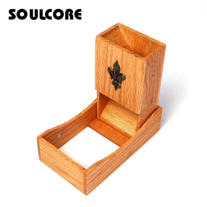 

soulcore dnd dice tower wooden fold Bamboo Storage dices Magnet adsorption rpg dice tray 17cm dungeons and dragons table games
