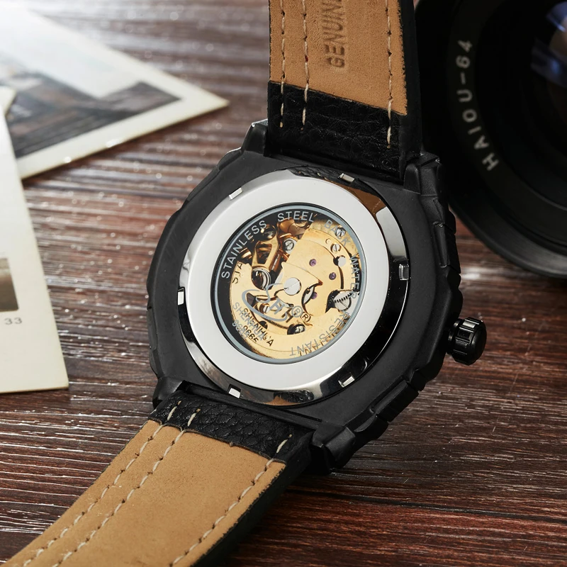 Модные Роскошные брендовые автоматические механические часы мужские модные