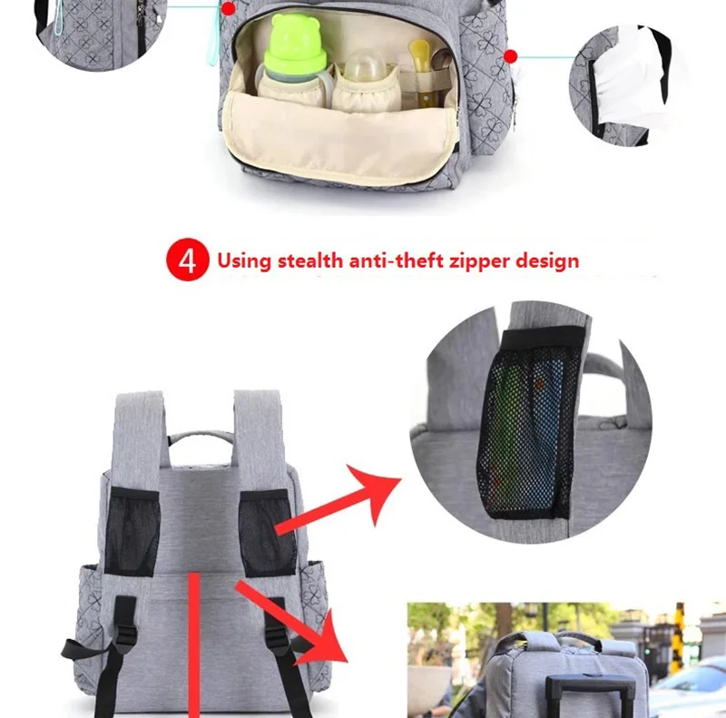 Diaper Bag Fashion Mummy Maternity Nappy Bag Brand Baby Travel Backpack Diaper Organizer Nursing Bag For Baby Stroller