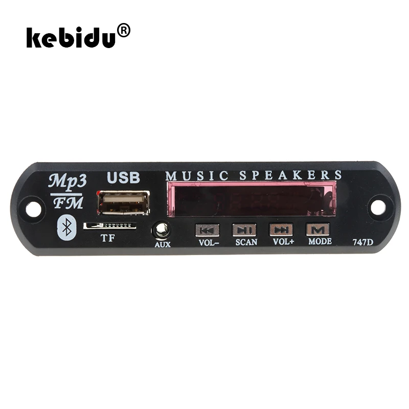 Kebidu Bluetooth USB MP3 источник питания FM радио декодер плата DC 12 В аудио модуль для