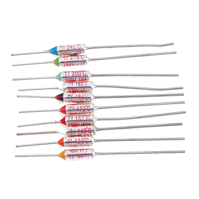 

10Pcs TF Thermal Fuse RY 10A 250V Temperature 95C 133C 145C 157C 172C 184C 192C 200C 216C 240C Thermal Fuse