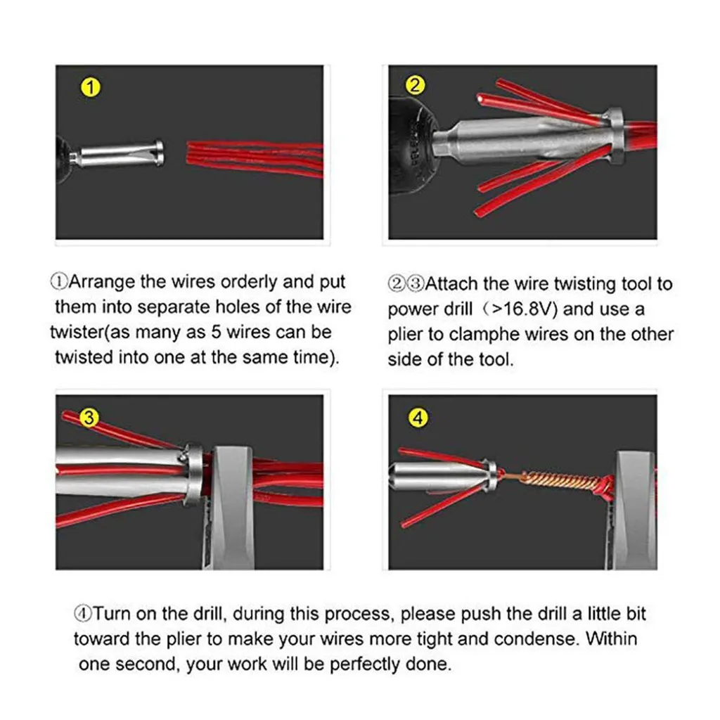 Электрический инструмент для закручивания проводов, 5 отверстий, электрик, Универсальный автоматический закручивающий провод, для зачистки, двойная машина, разъем, новинка