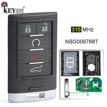 

KEYECU 315MHz NBG009768T Keyless Smart Remote Key 4+1 5 Button Remote Key Fob for Cadillac SRX 2010-2014 ATS XTS 2013-2014