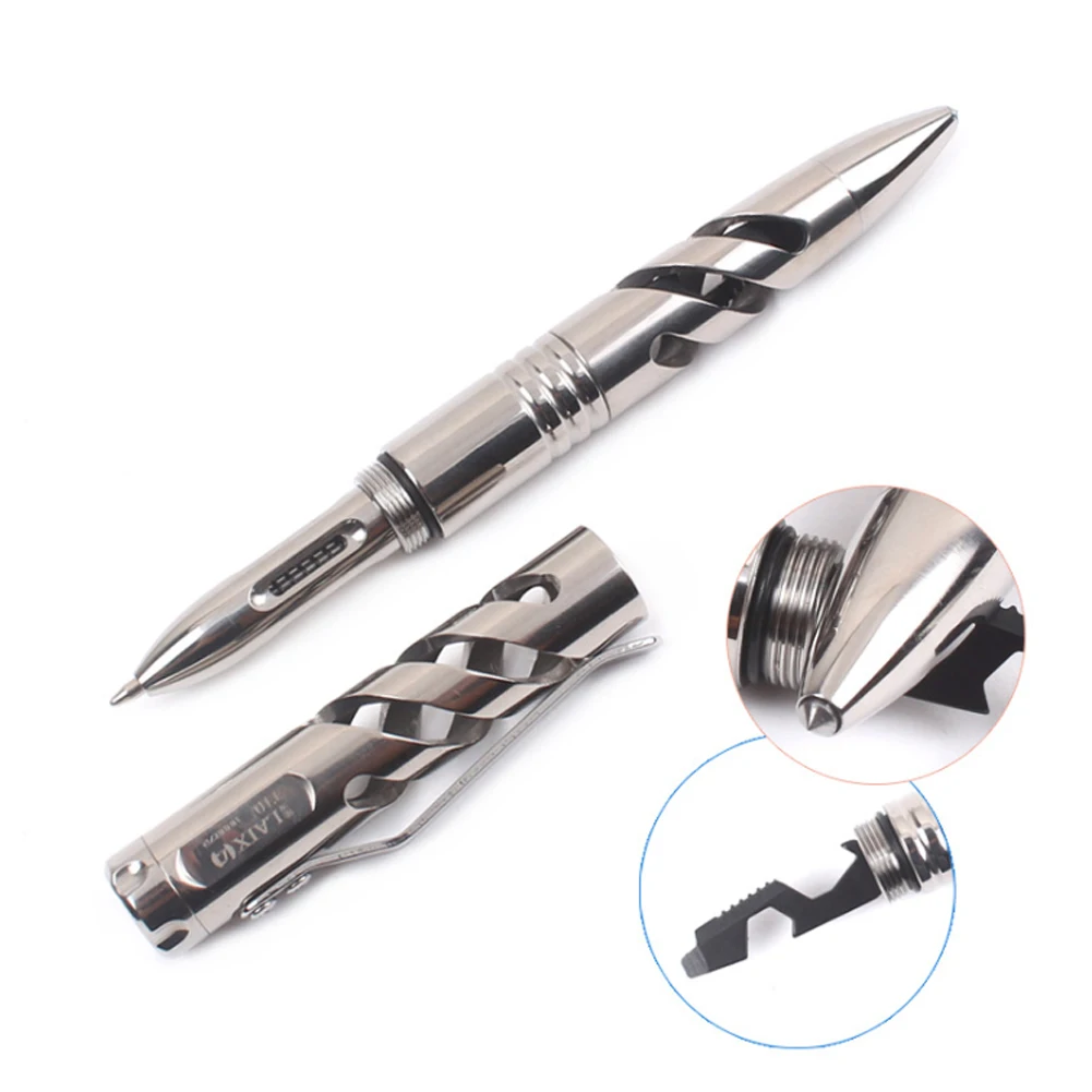 

High-quality titanium alloy Defense Pen Tungsten steel Tool Pen Self-defense Tools Outdoor safe first aid arms Tool with Box HS