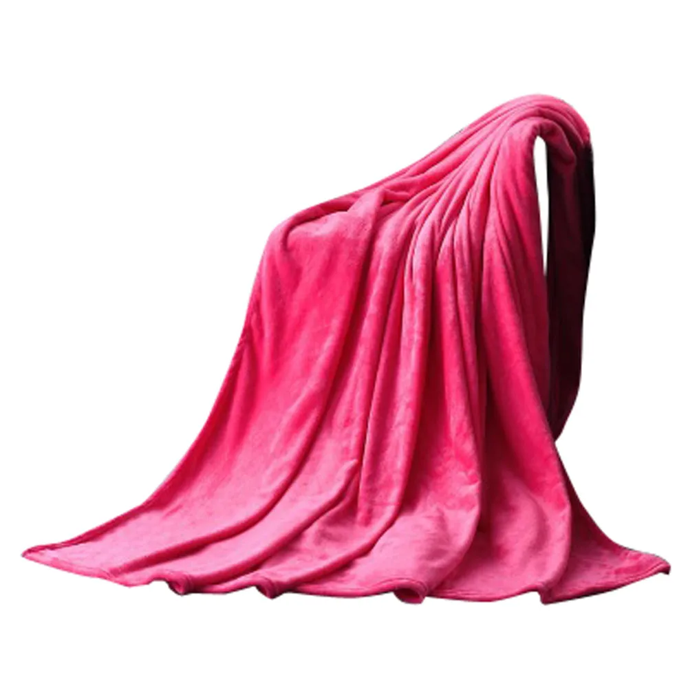 Детское теплое фланелевое одеяло кораллового цвета для дивана, для путешествий, Манта, мягкое одеяло для кровати, Флисовое одеяло, однотонное Манта Coberto