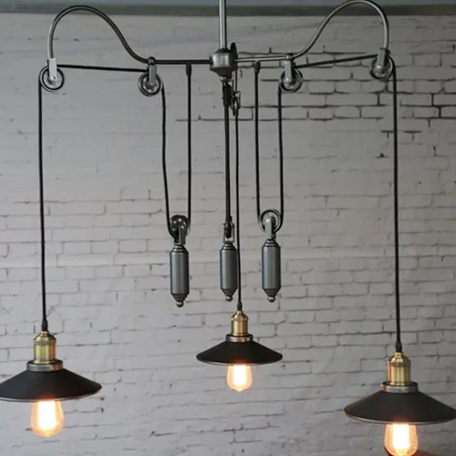 Retro American Country Style Pendant Light Loft Warehouse Retro American Country Style Pendant Light Loft Warehouse Hanging Lamp Edison E27 3 Heads Iron