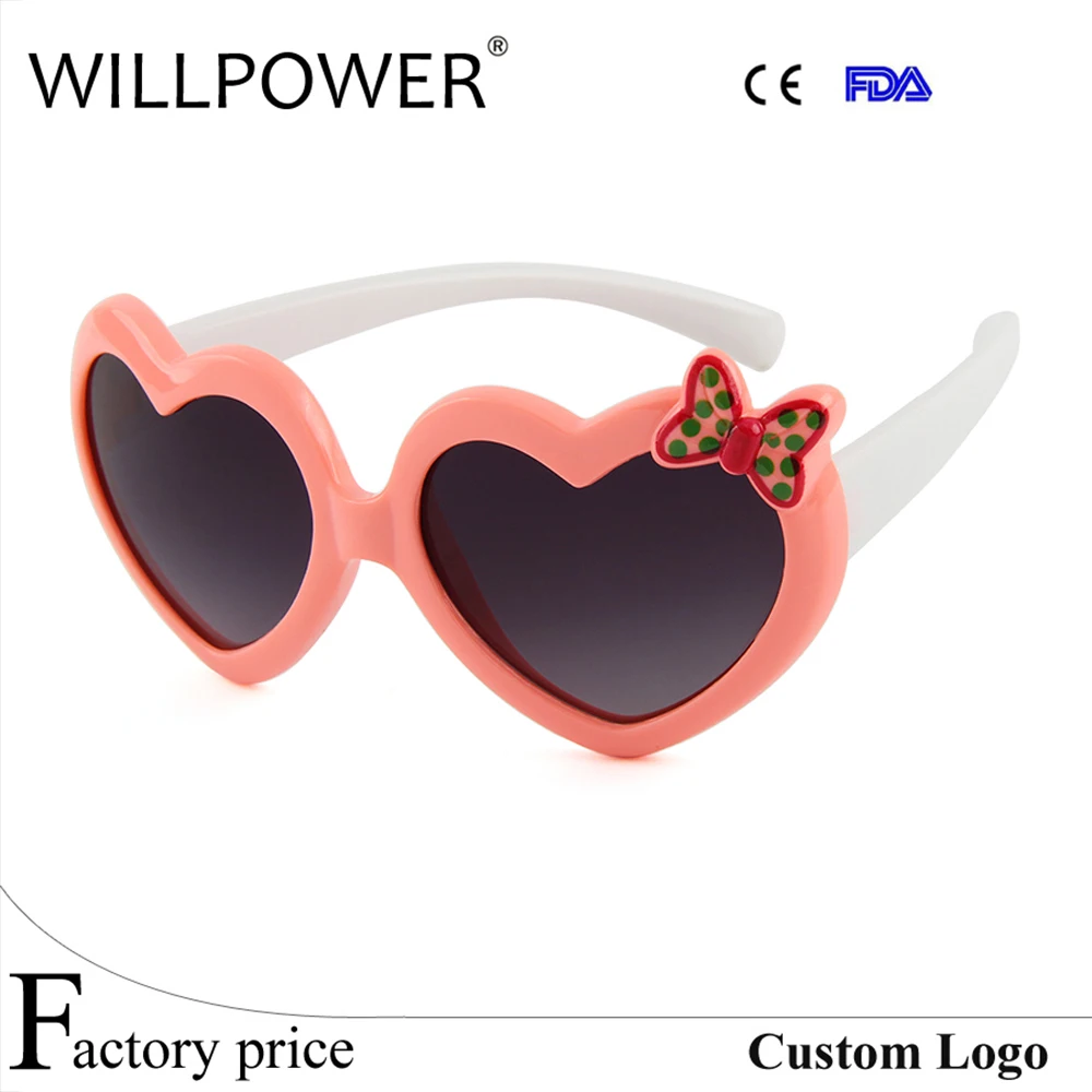 TAC Silicone Funny Heart Children Polarized Sunglasses Child Sunglasses