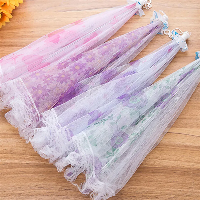 Collapsible Food Covers Lace Net Yarn Umbrella Foldable Anti-mosquito Fly Table Decoration Dust Cover Kitchen Tools