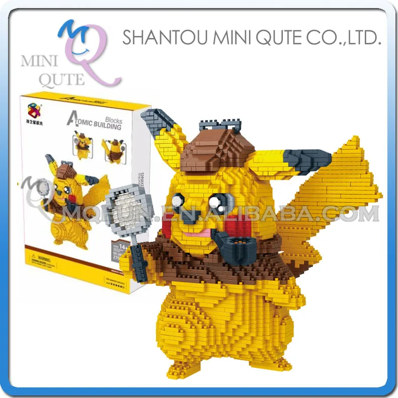 

Mini Qute PZX Anime cartoon Pikachu kids block plastic building block boys action figures educational gift toy