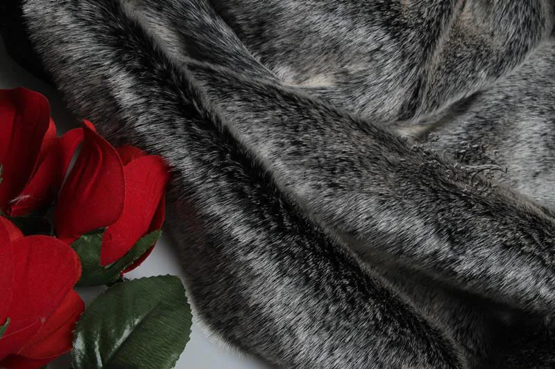 170x50cm1pc хорошая ткань из искусственного меха кролика серый искусственный мех