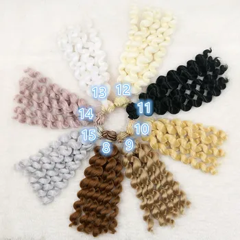 

20cm*100cm doll wigs for BJD SD DD doll Wigs High-temperature wire 6 roll gradient color hairs doll accessories