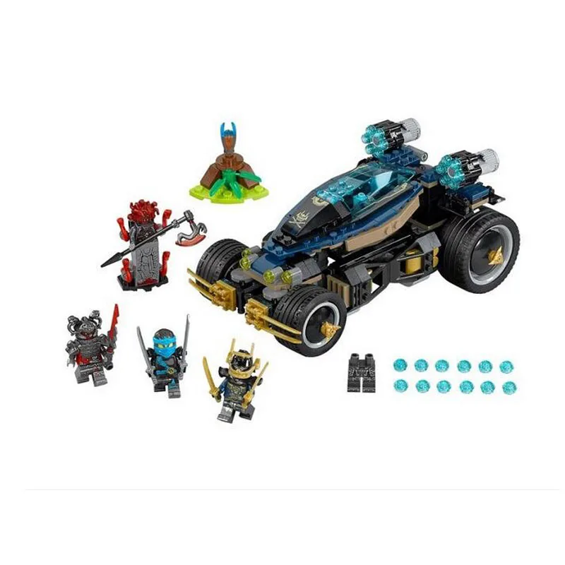 

LIS--450pcs Ninja New 10582 Samurai VXL DIY Model Building Blocks figures Bricks Kids Toys Sets Compatible with Lepingoes