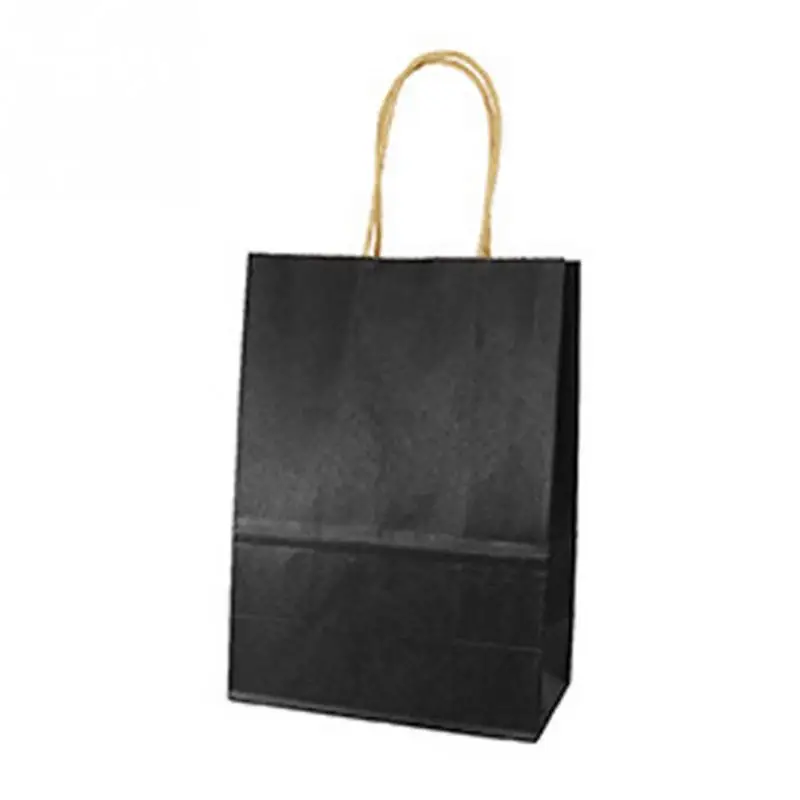 5 шт или 10 шт Защита окружающей среды чистые крафт-бумажный подарочный пакет сумка с ручками переработке магазин упаковка сумка 10 Цвета