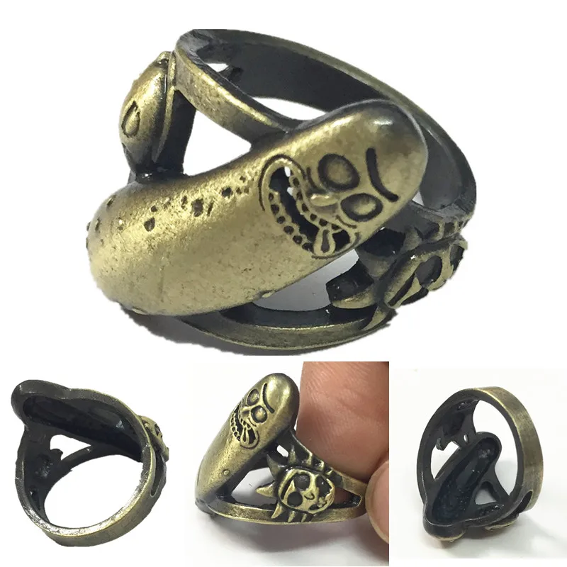 Rick and morty Pickle Rick bronze handmade 18mm finger ring cosplay