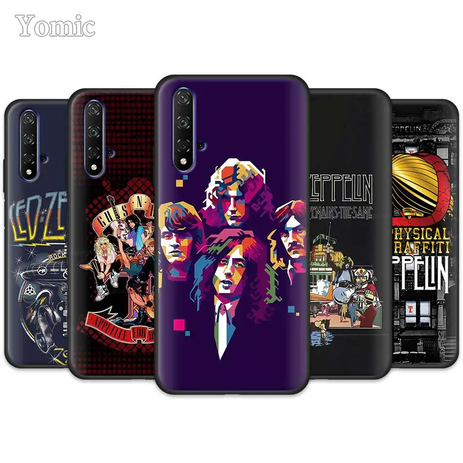 

Rock Band Led Zeppelin Silicone Mobile Phone Case for Huawei Honor 20 Pro 9 10 20 Lite 7A 7C 7S 8A Pro 8X 8C 8S TPU Cases Cover