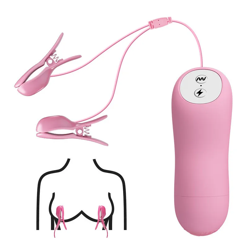 Electric Shock Stimulation NIpple Clip Vibrator Foreplay Masturbation Sex Toy For Women Breast Massager Erotic Better