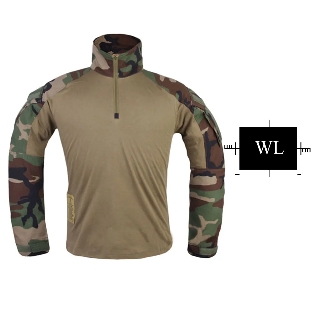 EMERSONGEAR Мультикам боевая рубашка охотничья одежда G3 BDU Airsoft тактическая emerson армейская Военная Wargame Мультикам черная рубашка - Цвет: WL