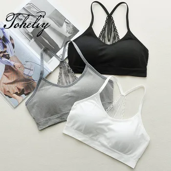 

2018 Summer women The white belt bra vest with bra underwear anti sexy bra female backing up the chest