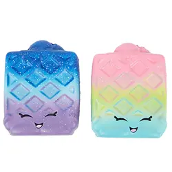 HOME-2pcs/Набор Kawaii мягкими Jumbo торт Squeeze игрушки замедлить рост Galaxy Шоколад Радуга Ароматические супер мягкий снятие стресса Bi