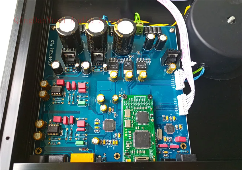 Q7 AK4497 AK4497EQ аудио DAC декодер законченный в чехол поддержка 192 k/24 бит DSD128