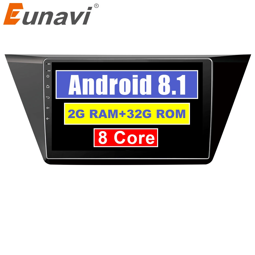 

Eunavi Android 8.1 Octa-core 10.1 inch Car Radio HeadUnit GPS Navi Player for VW Volkswagen Touran 2016 With SWC WIFI 2G+32G
