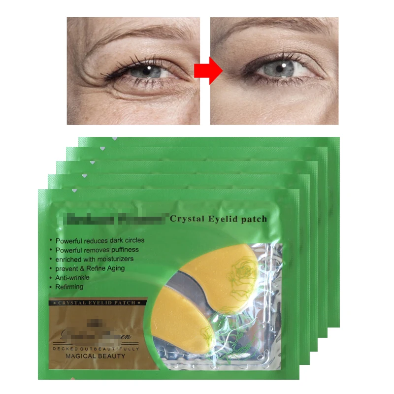 

10pair/lot Moisturizing Essence Gel Eye Pathes Pads Eye Masks Crystal Collagen Gold Eye Mask Anti-aging Anti Wrinkle Skin Care