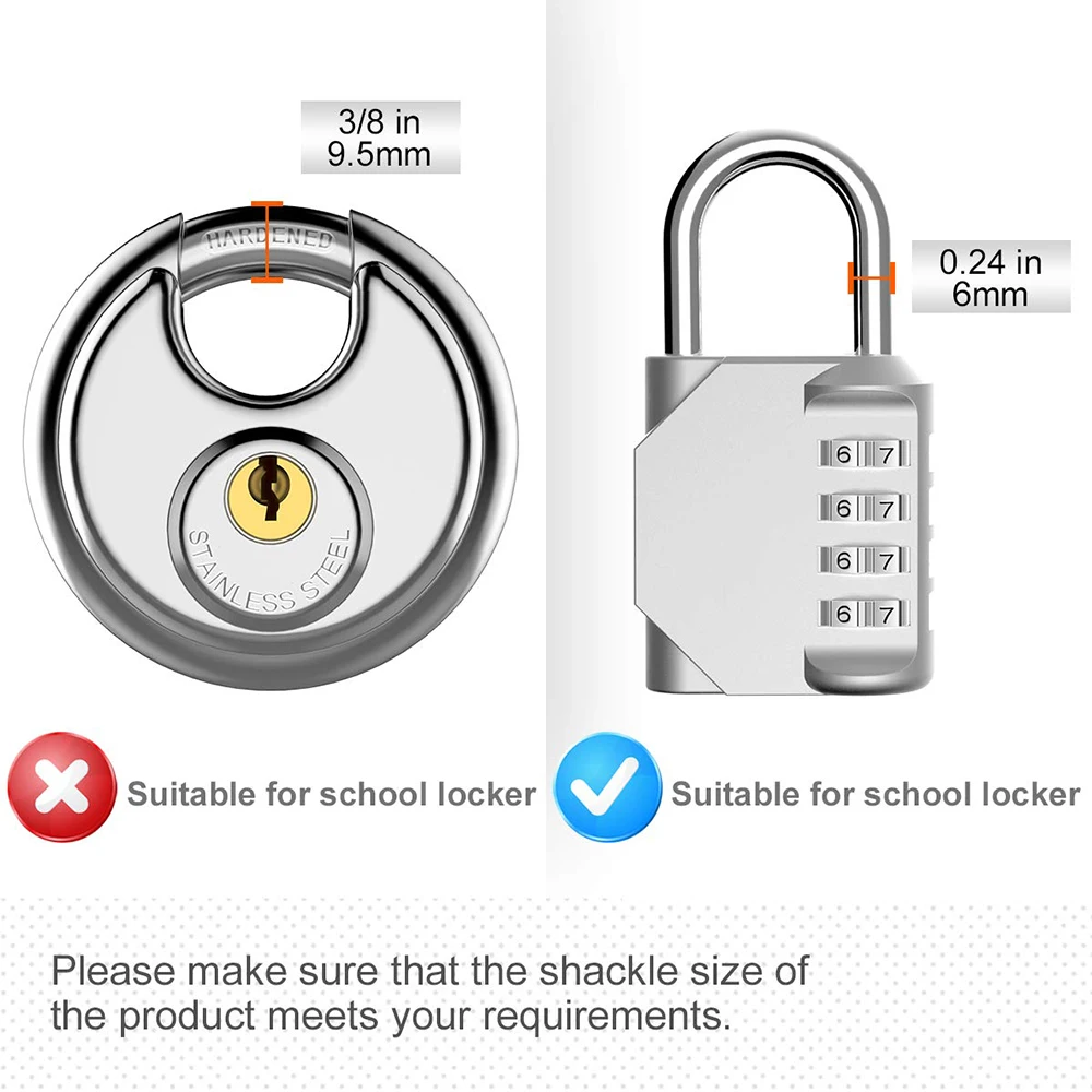 Stainless steel Keyed Padlock lock With 2 Keys Heavy and Durable Brass Padlock for storage rooms, garages and sheds, trailers