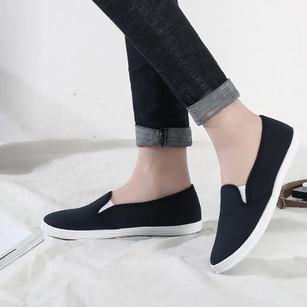 

2019 Round head versatile casual shoes summer new one foot lazy canvas shoes comfortable non-slip shoes men's shoes #G3
