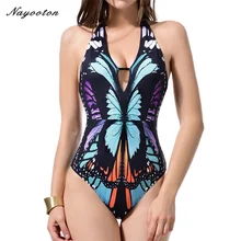 Сдельный купальник, пуш-ап, новинка, китайские чернила, купальные костюмы, женский сексуальный топ с бретелькой через шею, купальник, монокини, D0207