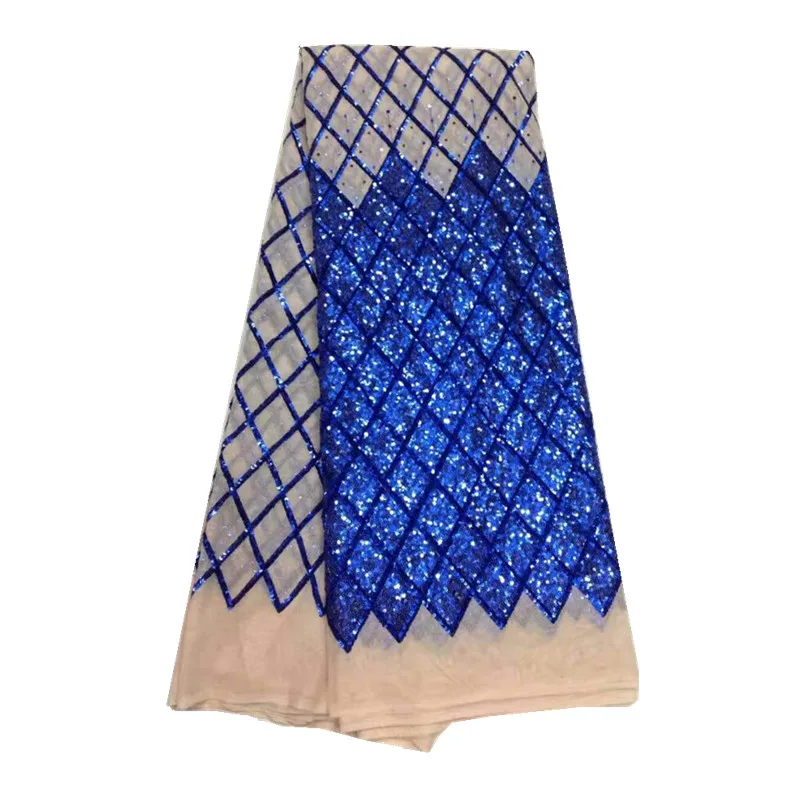

new design indian style blue colors french lace for dressing with sequins 33