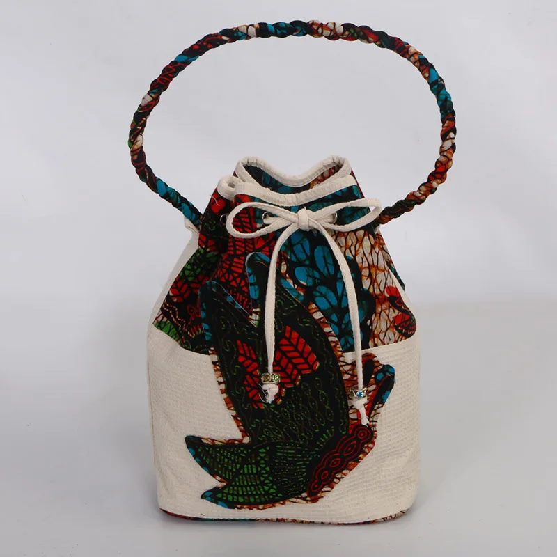 Африканская Новая модная сумка-ведро для женщин ручной работы переносная с лямкой на одно плечо сумка женская сумка WYA172 - Цвет: 3