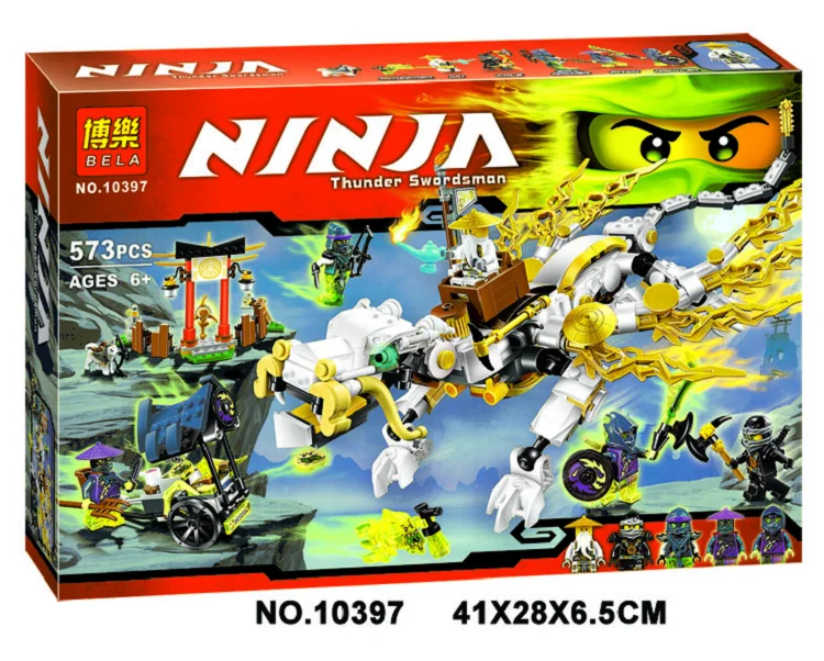 

573pcs Ninja Master WU Dragon Aeroblade temple Possessed rickshaw 10397 Model Building Blocks Toys Bricks