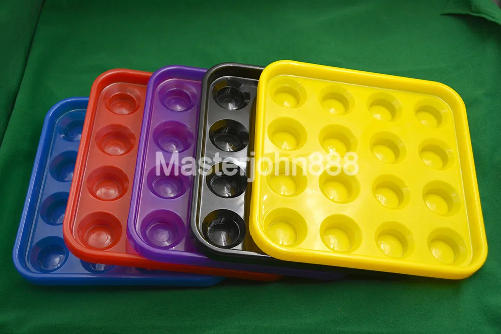 

5-Color Pool Billiards Snooker Ball Box Plastic Case Container 22-Ball Holes Snooker Accessories Free Shipping Wholesales