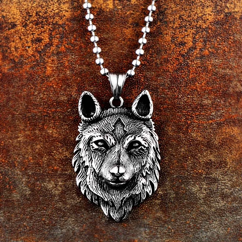 BEIER Punk 316L stainless steel new design howling wolf pendant necklace viking men celt Charm Fashion jewelry Boys gift BP8-352 BEIER Punk 316L stainless steel new design howling wolf pendant necklace viking men celt Charm Fashion jewelry Boys gift BP8-352