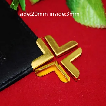 

Gold Color Book Scrapbooking Albums Menus Corner Protectors Metal Corners For Books,Antique Protector,20*20*3mm,10PCs