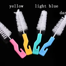 2 шт. аксессуары для бутылок детские соски бутылки молока стакан для щеток щетки 360 градусов Губка Очиститель носик круглая щетка щетки для соски