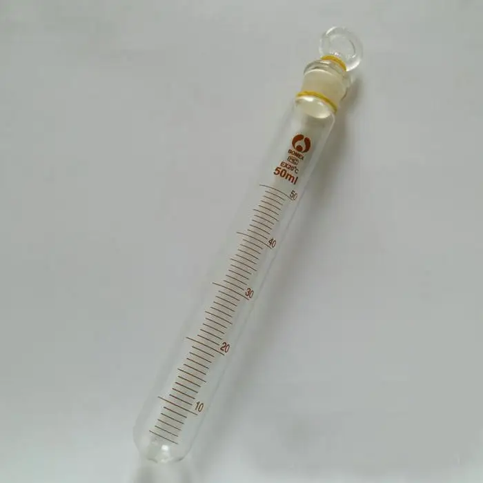 Graduated glass test tube with stopper-50ml