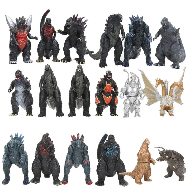 8 см японского аниме Kaiju фигурки 1/12 Масштаб Окрашенные фигурки динозавра ПВХ Фигурки Brinquedos