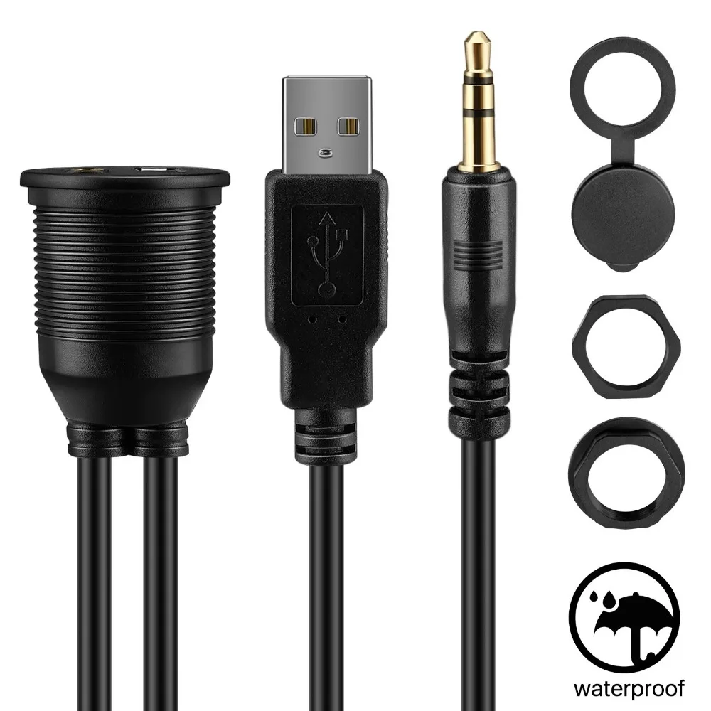 USB AUX кабель для скрытого монтажа панель приборной панели крепление на приборную +
